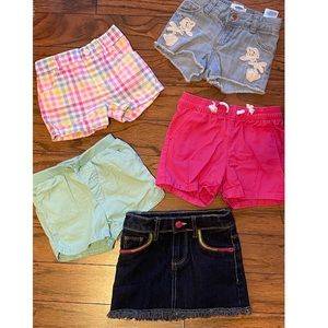 Toddler girls 2T shorts/ 1 skort LOT